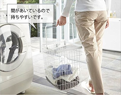 Laundry Wire Basket TOWER L (Black)