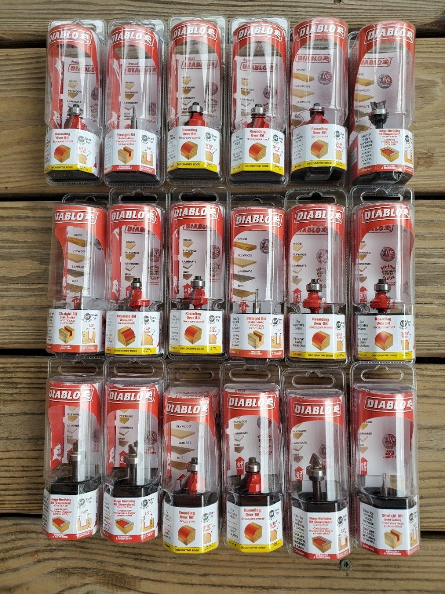 Diablo Router Bits Various Types 1/4" & 1/2" Shank - See Dropdown