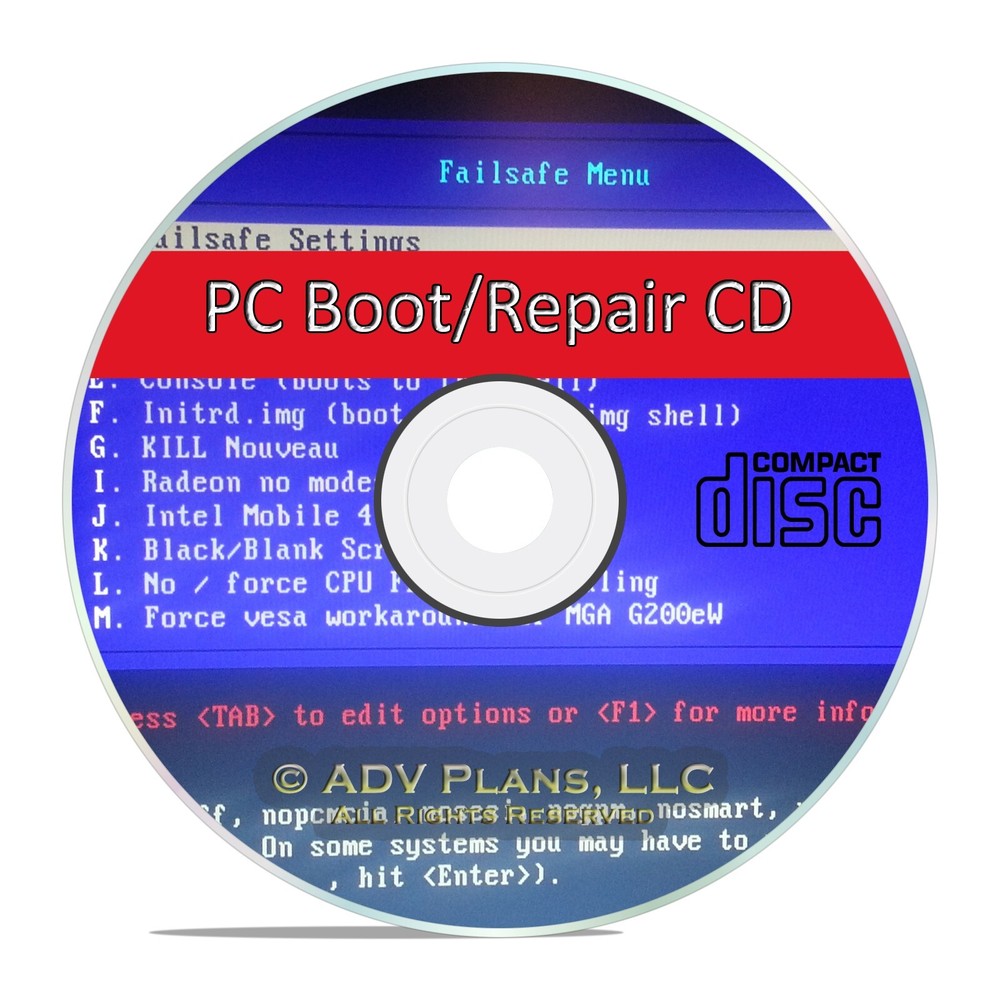Boot, Format, Restore Recovery Hard Drive Fix Utility Diagnostics Disk CD