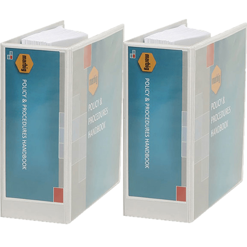 NEW  2 Pack Marbig Titan Ring Binder Folder 3D 89mm A4 White High 600 Sheet Capa