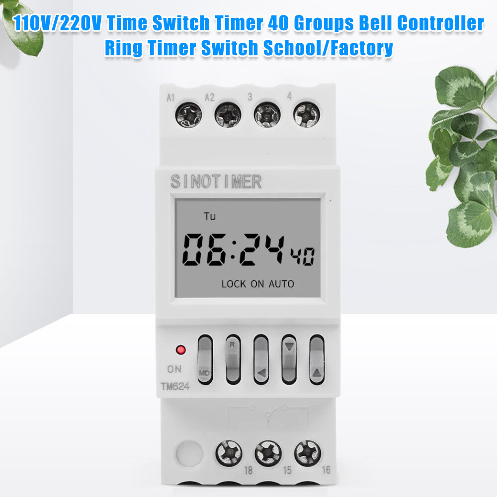 TM624 110V 16A 50Hz 40 Groups School/Factory Bell Controller Timer Clock