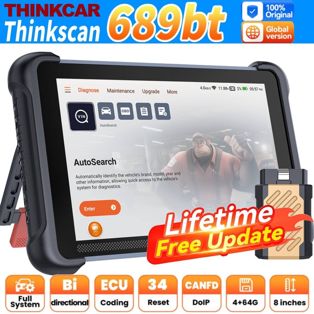 2026 Thinkscan 689BT Auto Diagnostic, THINKCAR Bidirectional Scan Tool, OBD2 Scn