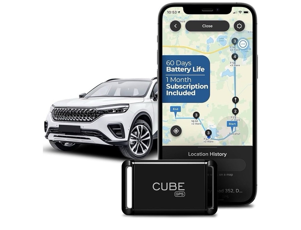 Cube GPS Tracker Real-Time Tracking IP67 Waterproof 4G LTE Rechargeable Battery