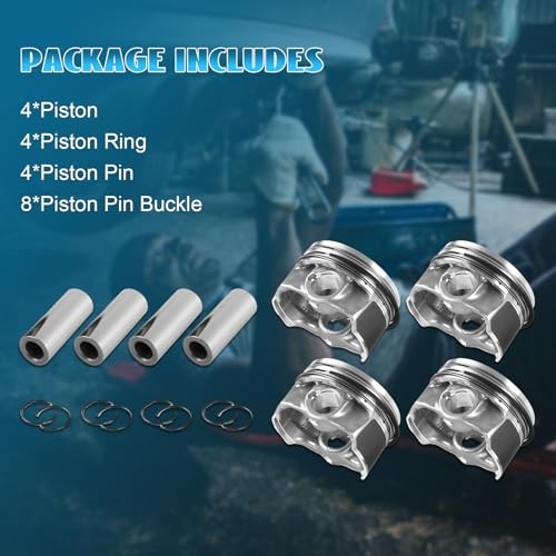 4PCS Piston Ring Set Φ21mm 06H107065AM for 2.0T Engine - Compatible with