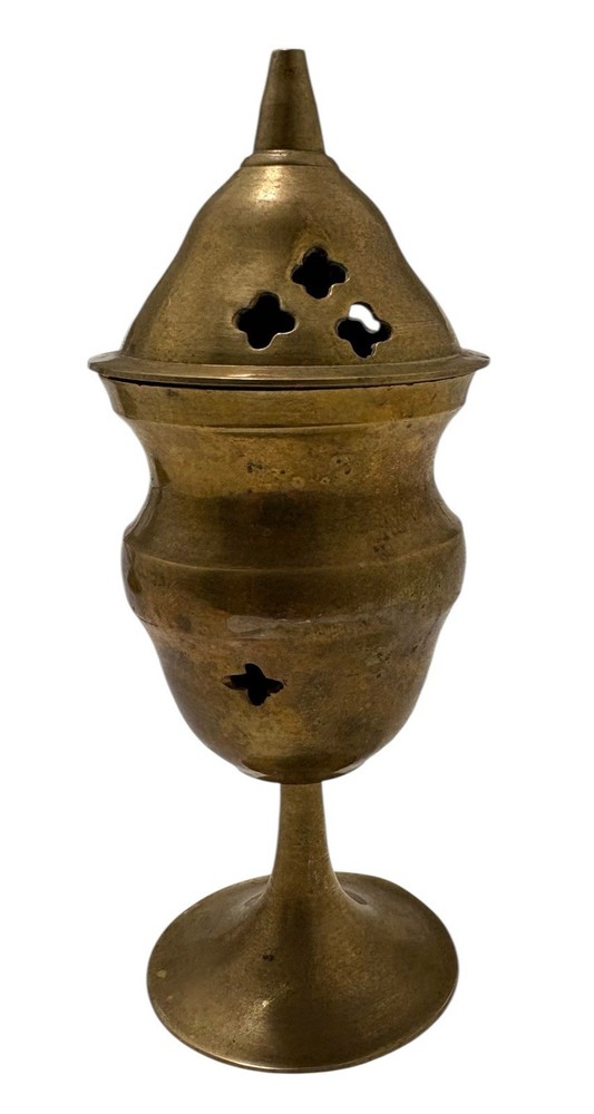 Brass Incense Burner With Lid 5"