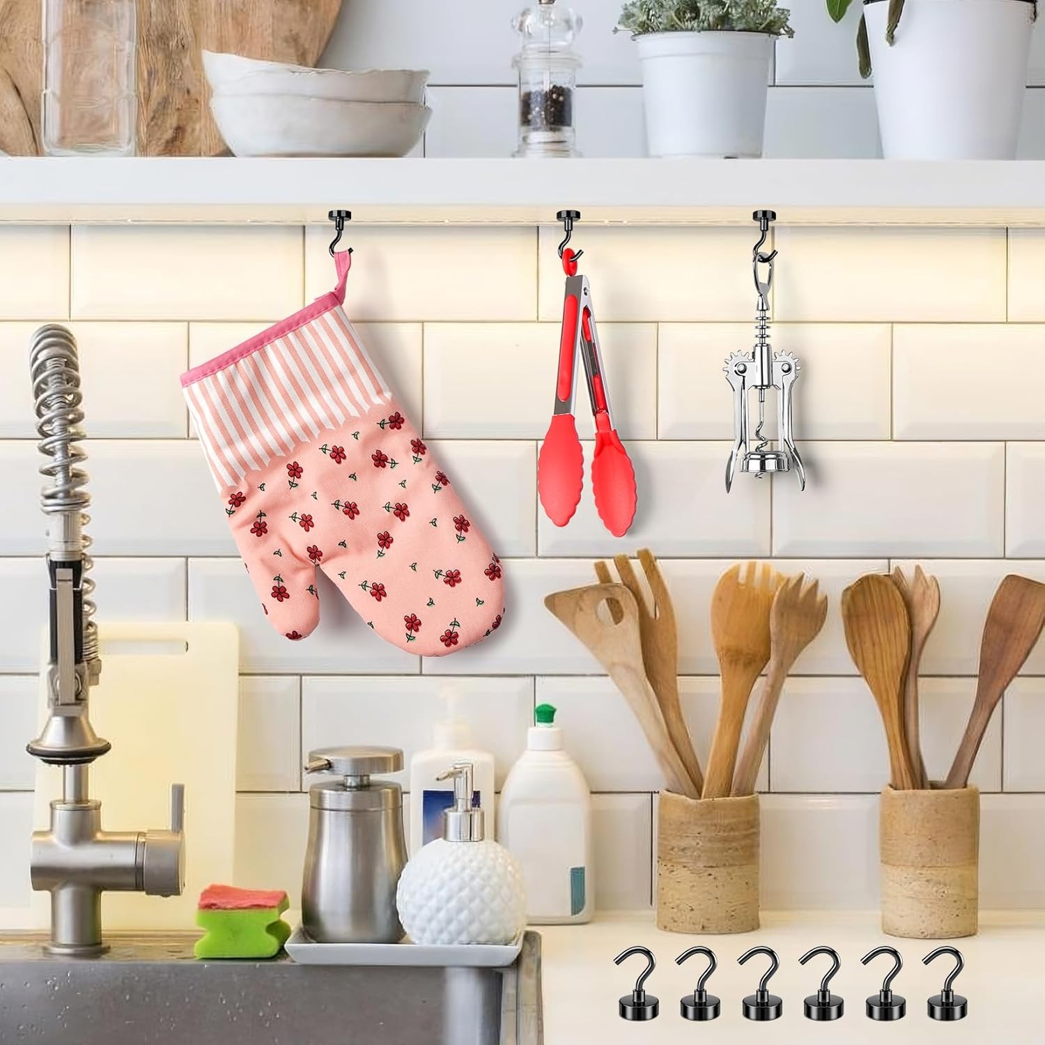 16pc Magnetic Magnet Hooks for Cruise Cabin Office Kitchen Refrigerator Garage