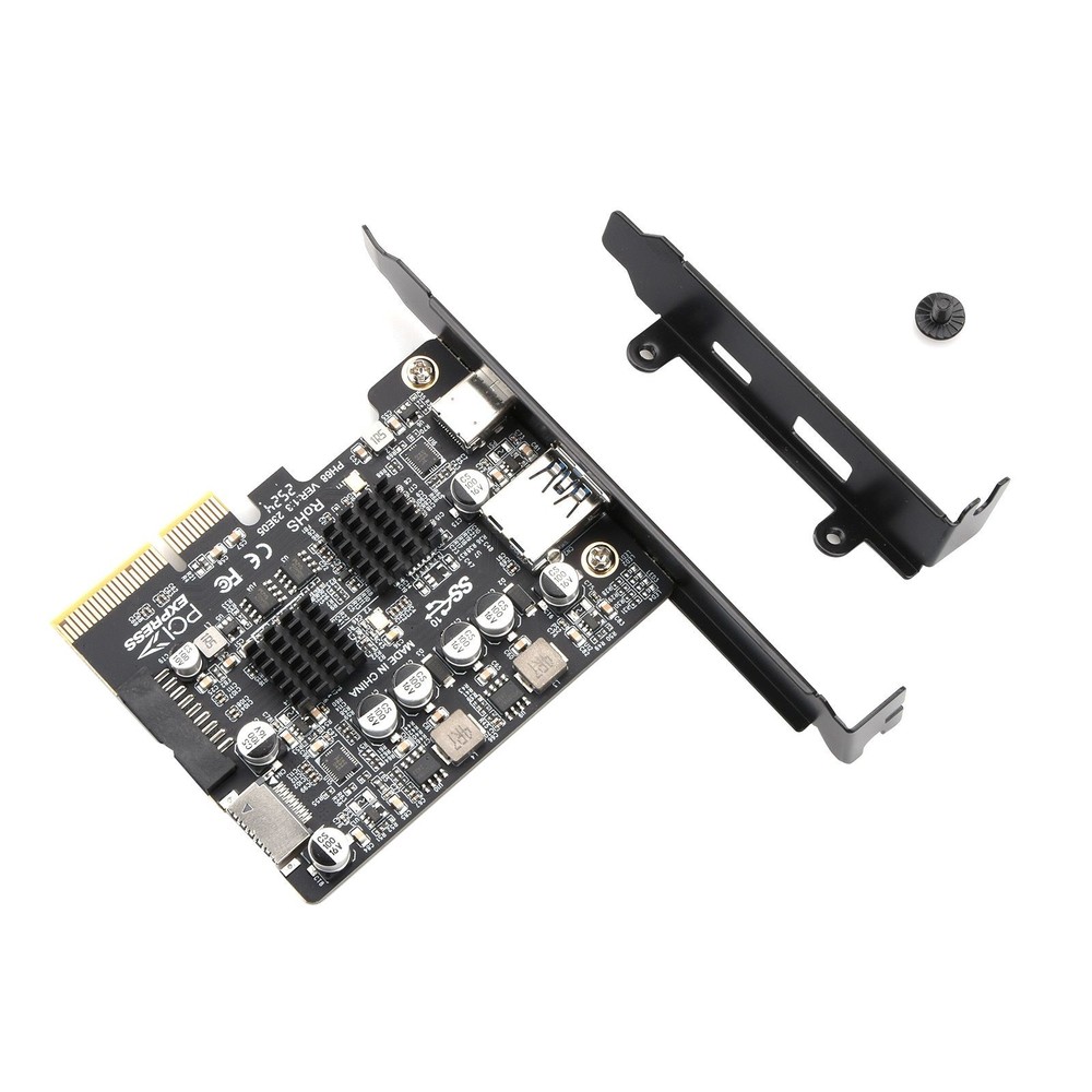 PCIe 3.0 to USB 3.2 Gen2 10Gbps Expansion Card Multiple Interfaces Type A/C/E