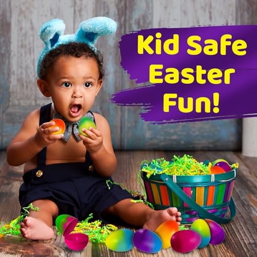 stargo Pack - Plastic Easter Eggs Empty 3.2” Large Plastic Eggs Fillable For 32
