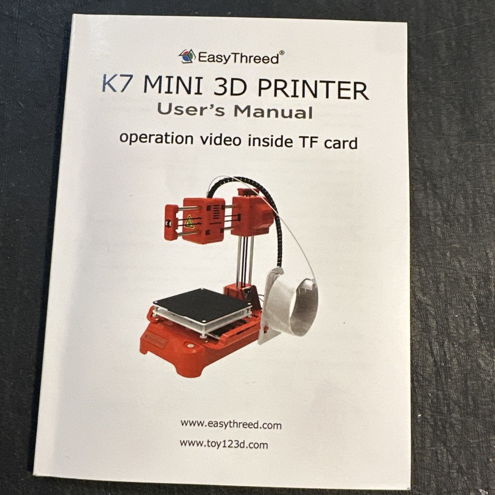Easy Threes K7 Portable Mini 3D Printer, New Easy To Use Entry Level