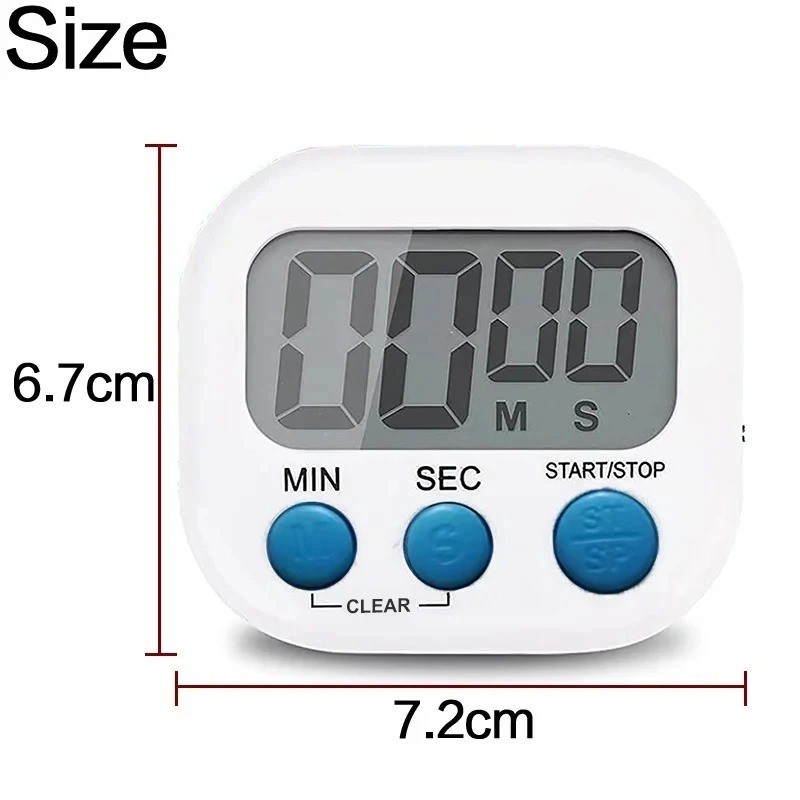 Large LCD Digital Kitchen Cooking Timer Count Down Up Clock Loud Alarm Magnetic