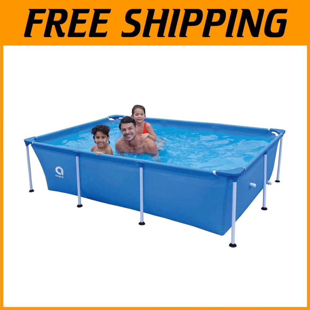 Quick-Install Above Ground Pool - Spacious 6.2ft x 4.2ft Rectangular Design=