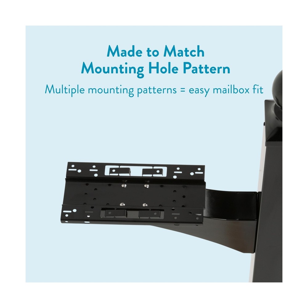 Architectural Mailboxes Landover Aluminum Mailbox Post, Black