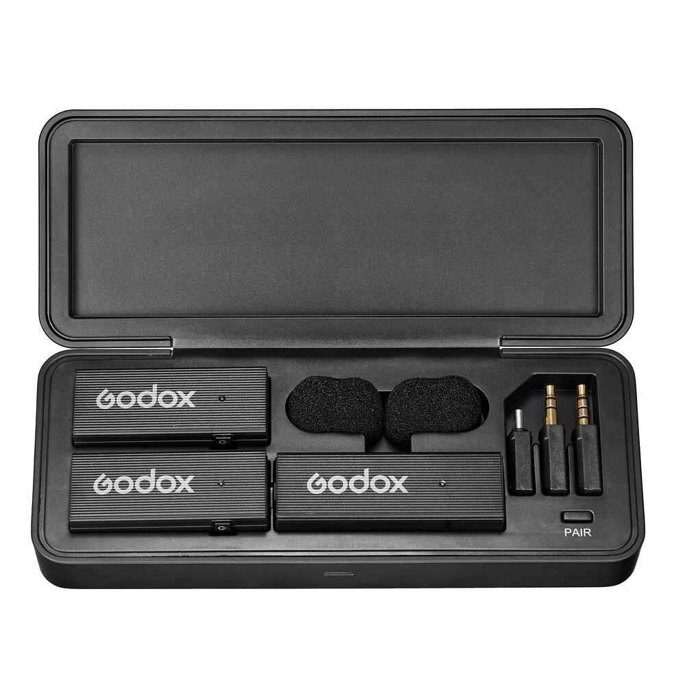 US Godox MoveLink Mini LT Kit2 2*Transmitter+1*Receiver Set Microphone fr iPhone