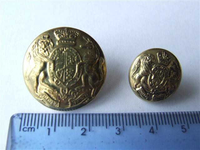 Reproduction Victorian British Army QVC General Service Button Brass 19mm new