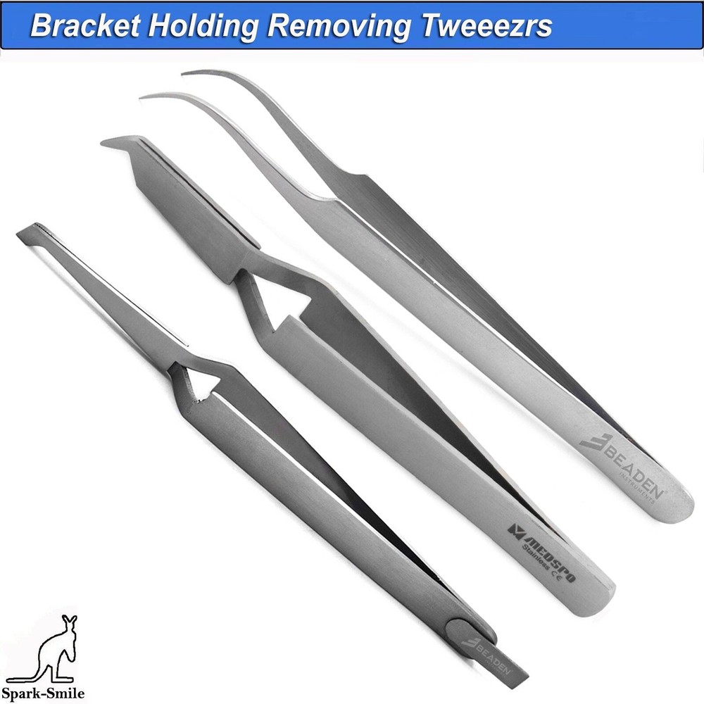 Dental Bracket Holding Placing Removing Reverse Action Orthodontic Instruments
