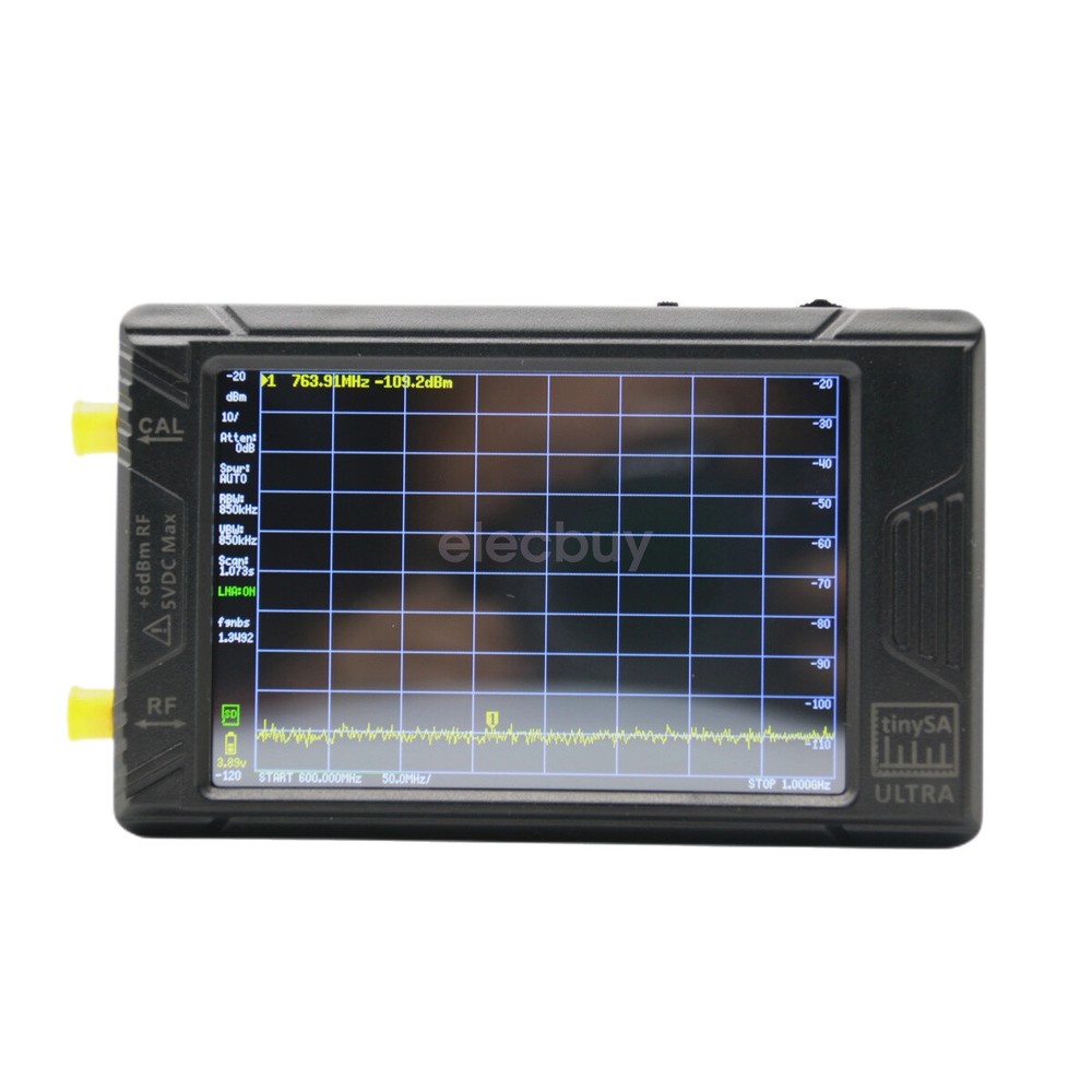 TinySA ULTRA 100K-5.3GHz Handheld Tiny Spectrum Analyzer + 4" LCD Touch +Battery