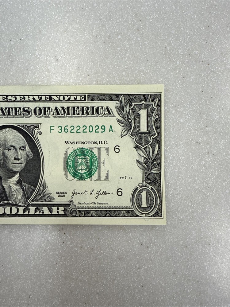 $1 Dollar Bill Error Print Series 2021