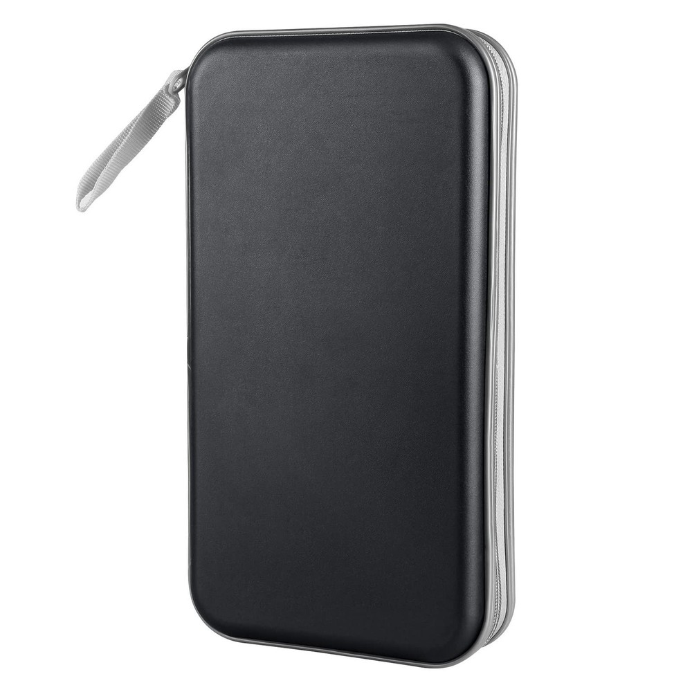 Siveit CD Case, DVD Case Holder 96 Capacity Hard Plastic 96 Capacity, Black
