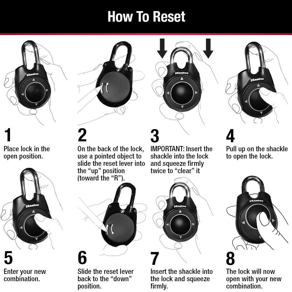 Master Lock Directional Combination Lock, Set Your Own Directional Lock, Combina