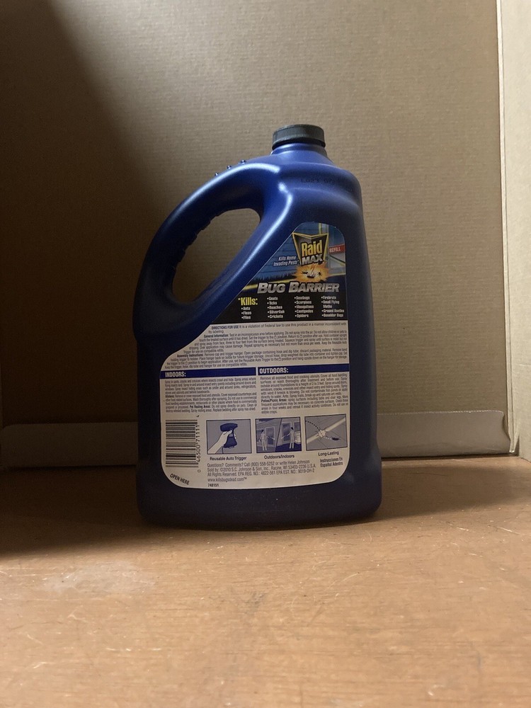 raid max bug barrier Refill 128 Oz