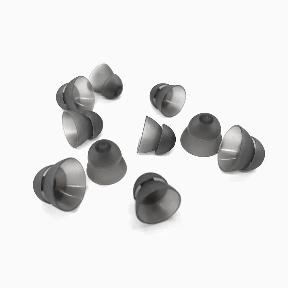 20Pcs Closed Fit Hearing Aid Domes Earplug Silicone Double Layer Eartips Replace