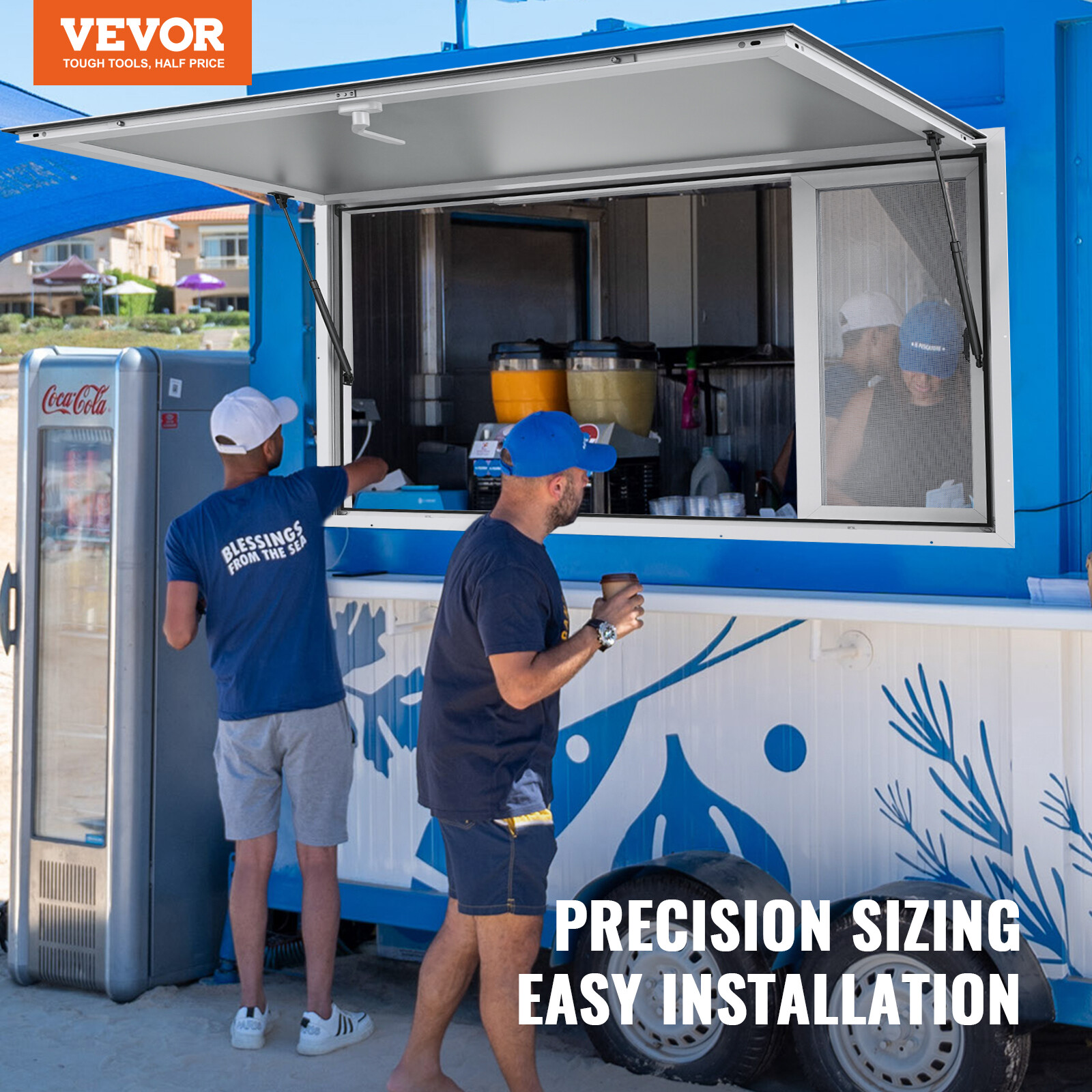 48"L x 36"W Concession Stand Serving Window Food Truck Service Awning