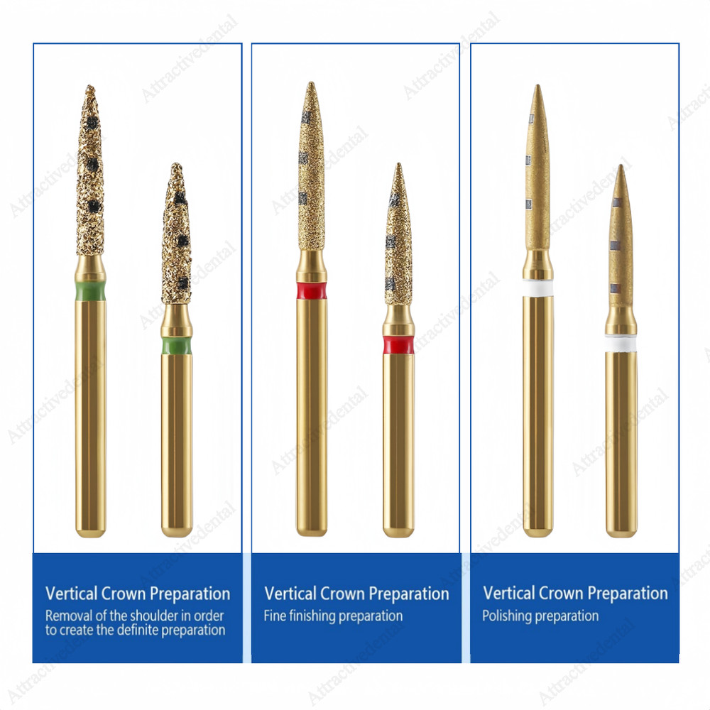 BOPT Dental Vertical Diamond Bur Biologically Oriented Preperation Technique USA