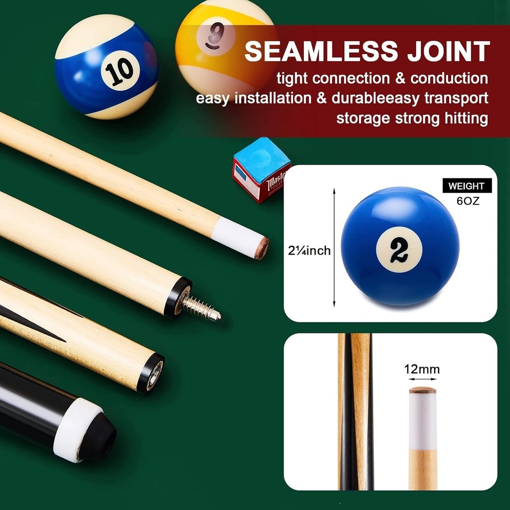 Complete 71-Piece Pool Table Accessories Set - Perfect Gift for Billiard Lovers