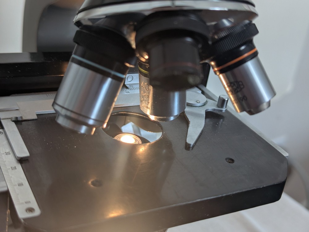 Vintage Olympus KHC Microscope Tokyo Japan with Illuminator Lab Ready