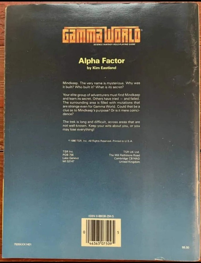 Alpha Factor Gamma World GW6 7509