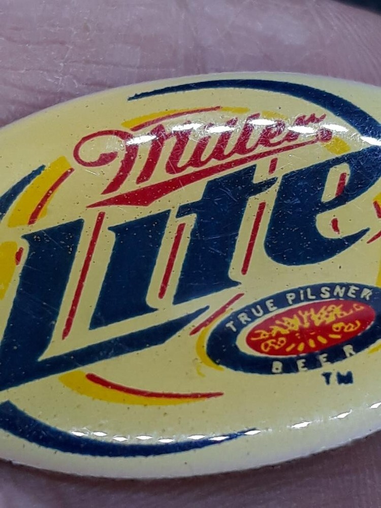 Miller Lite Vintage Blinking Light Button Advertising