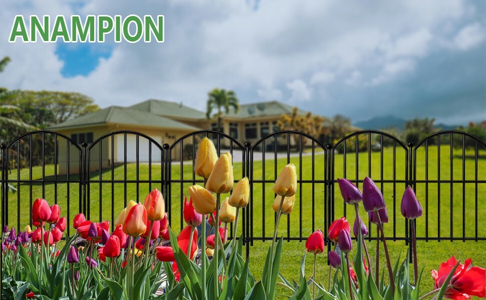 20 Pack Decorative Garden Fence 21in x21.6ft Rustproof Metal No Dig Fence Animal