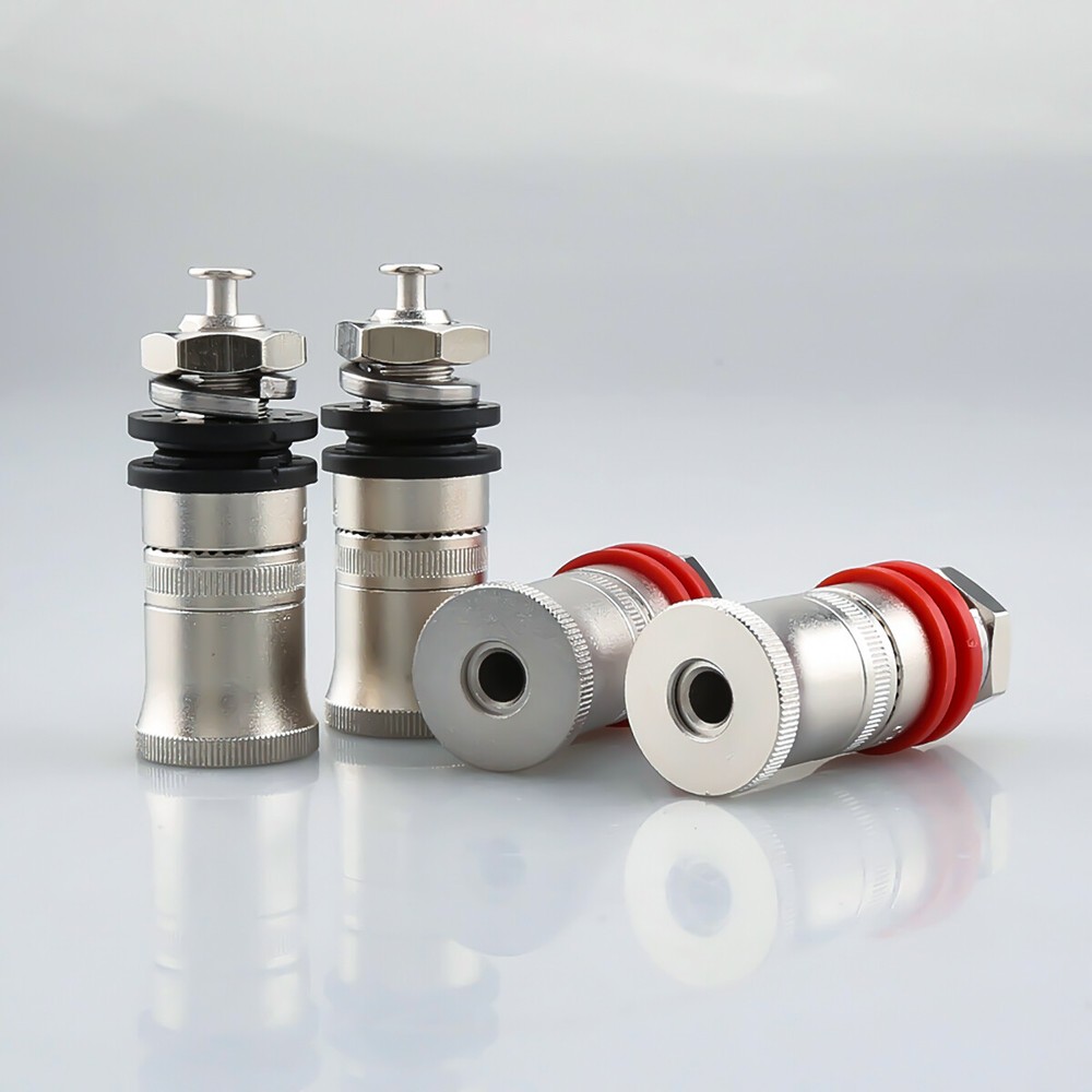 HiFi Speaker Amplifier Binding Post Niobium Plating Jack Connector Banana Socket