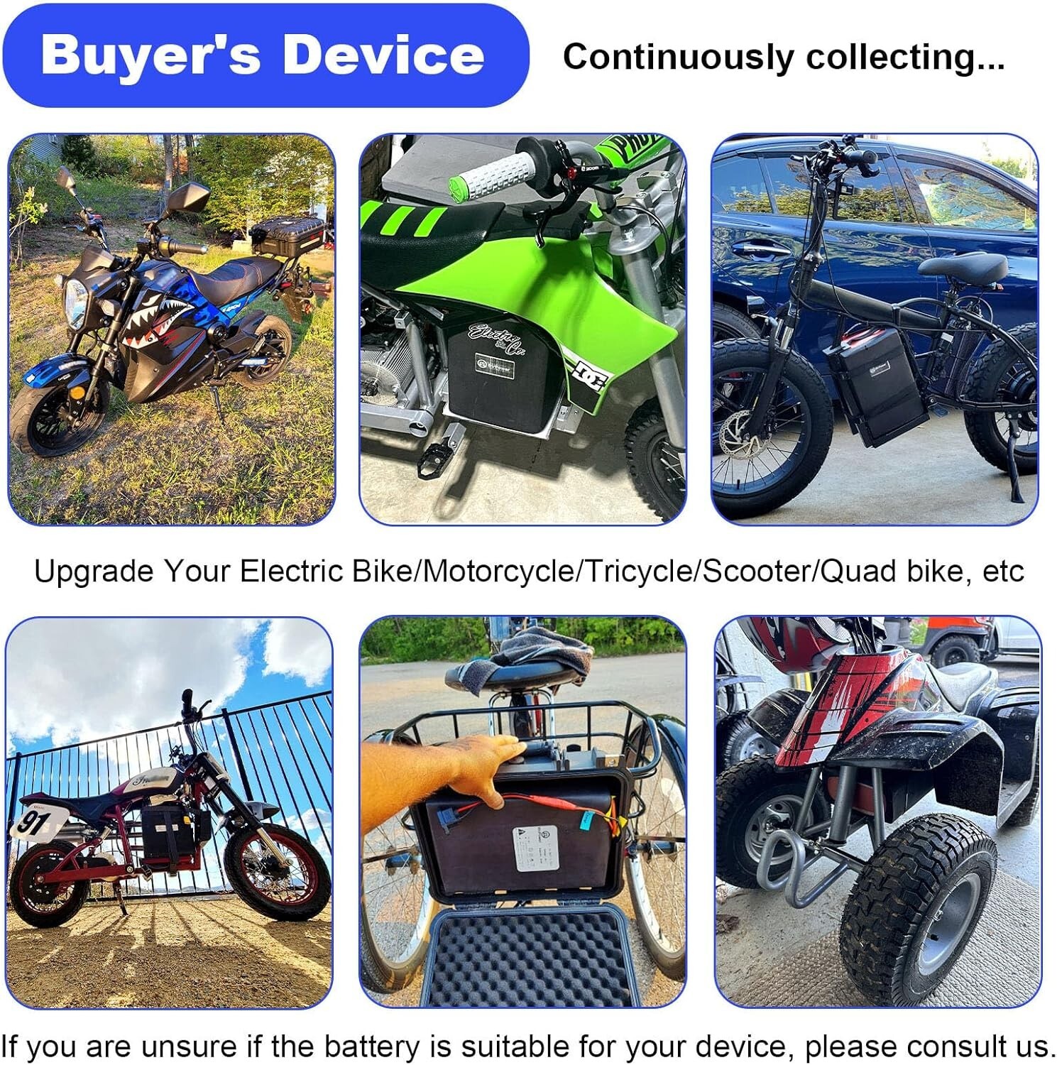 72V 20Ah LiFepo4 Lithium Battery Pack for 250W-1800W Motor B ike 50A BMS