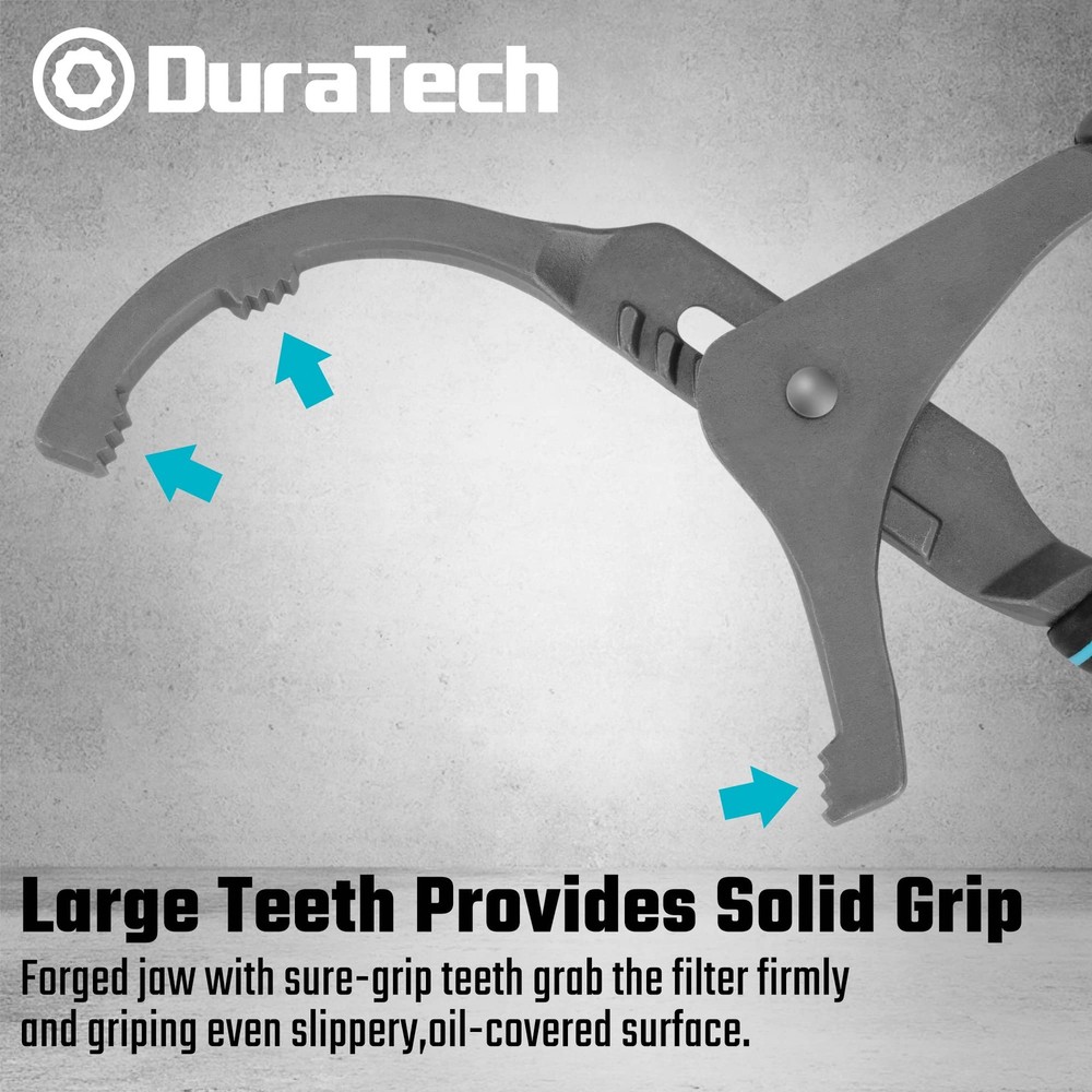 DURATECH Oil Filter Wrench Set, 9" & 12" Removal Tools, Black