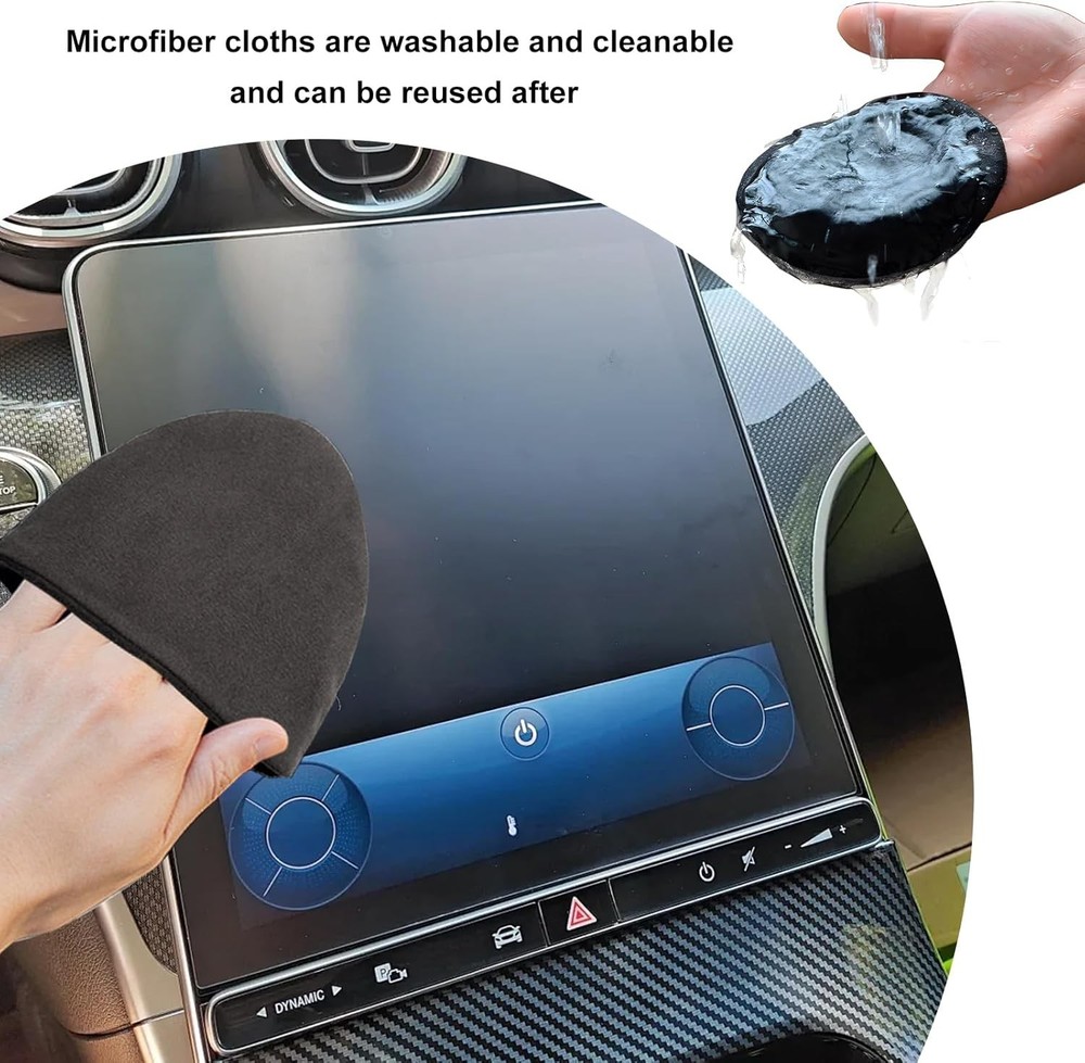 Car Screen Cleaner, Soft Microfiber Cloth Touch Screen Wipe Triangle Cleaning To