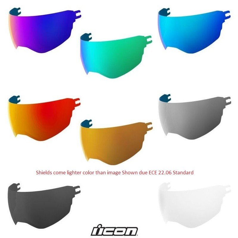 Icon Ultraflite Dropshield Helmet face Replacement shield - Pick Color