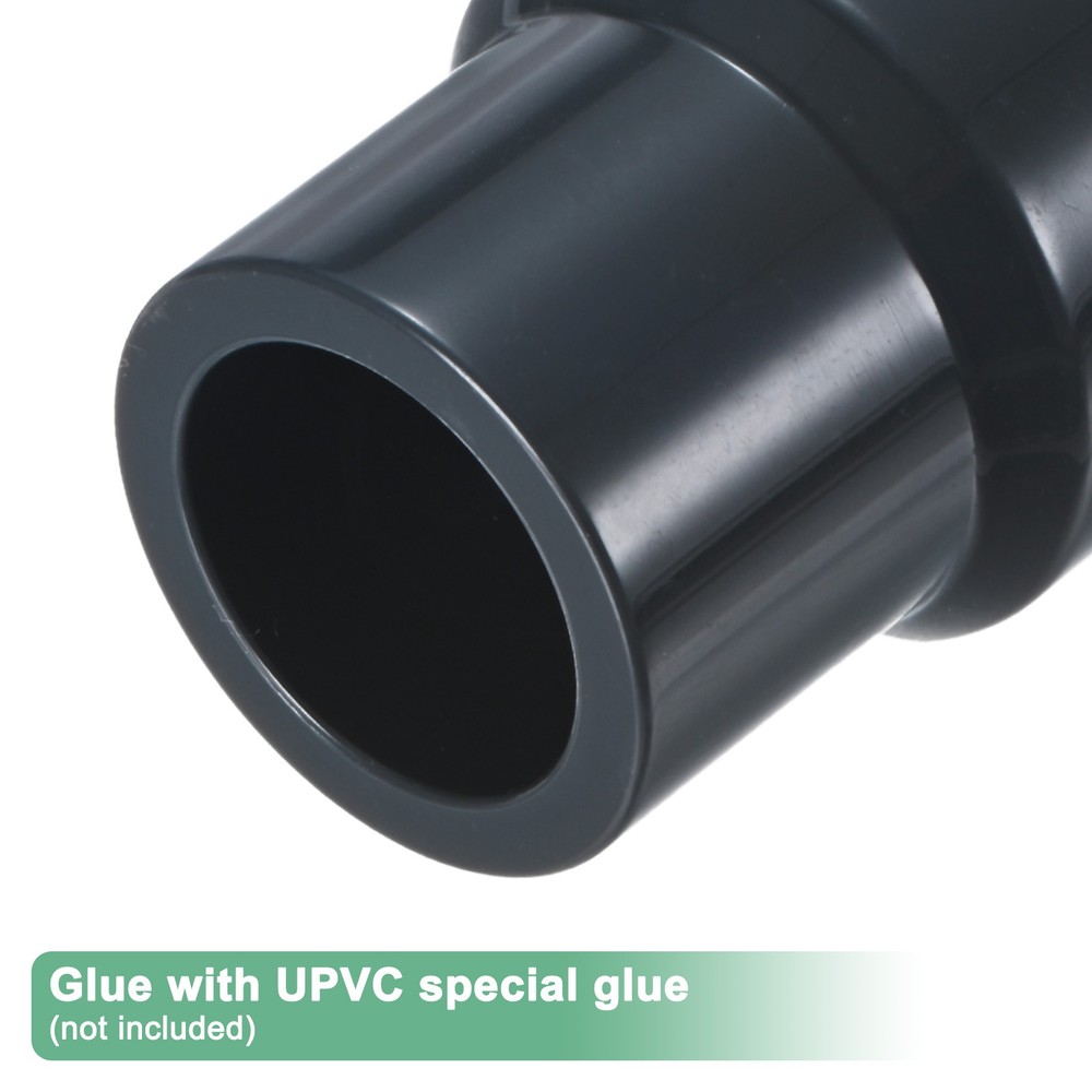 4-Pack UPVC Reducer Pipe Fitting, 1"*3/4" Reducing Coupling Connector, Grey