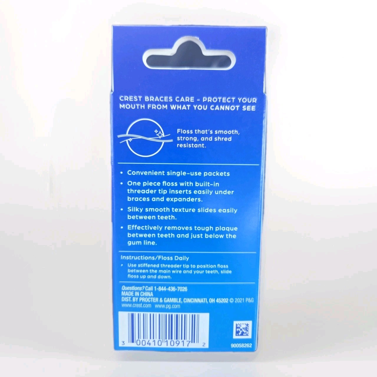 Crest Braces Care Threader Floss - 30 Single Use Packets - Discontinued & Rare