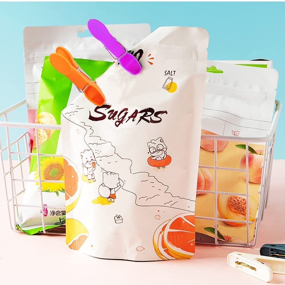 48 PCS Colored Plastic Clothespins,Heavy Duty Clothes Pins with Springs