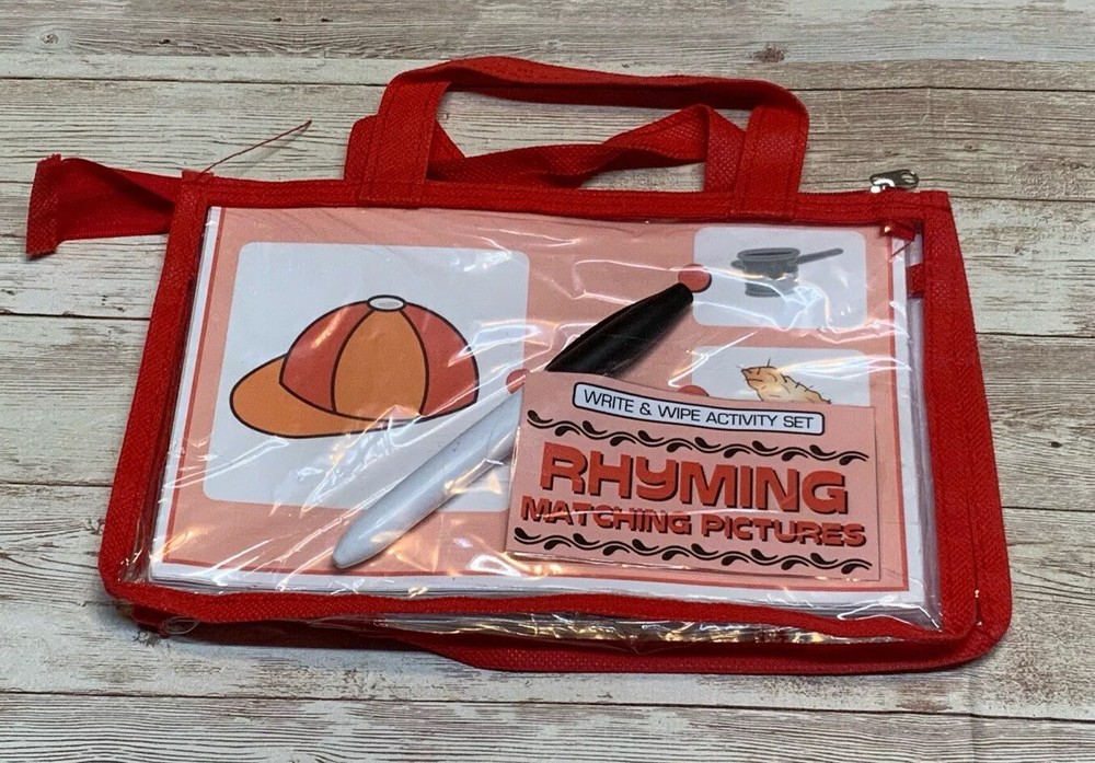 Busy bag - Write & Wipe Activity Set - Rhyming Matching Pictures