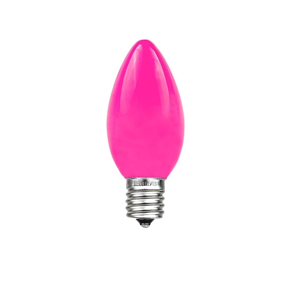 25 C9 Ceramic Pink Christmas Light Bulbs Replacement Bulbs For Holidays Wedding