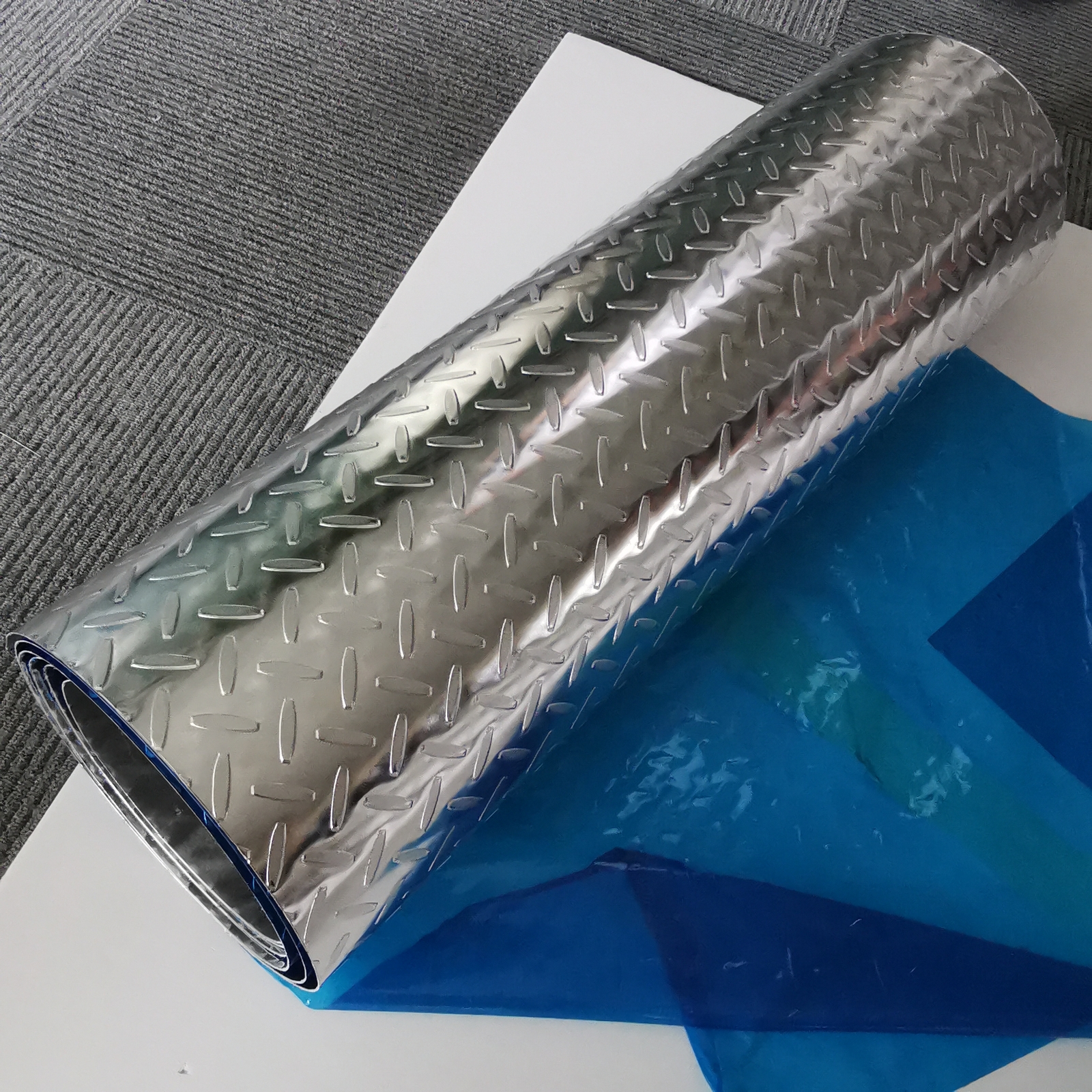 48"x 94.5" Aluminum Diamond Plate Sheet .04”Thick Embossed Trailer, RV, Garages