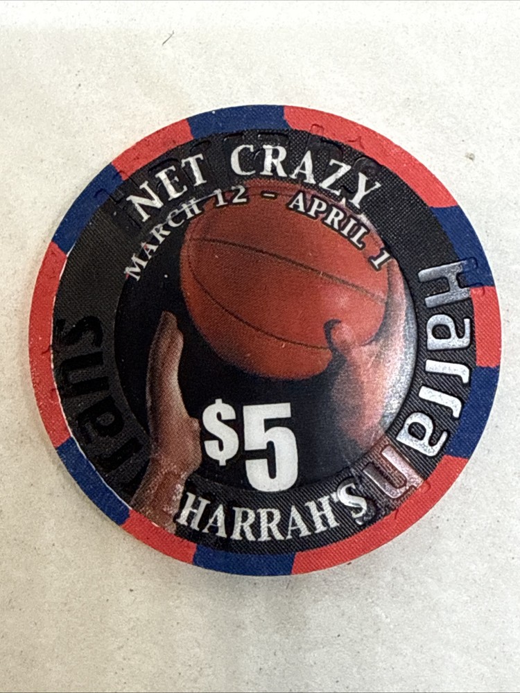 $5 Harrahs's Net Crazy Obsolete  LV Mint, Never On A Table!!!