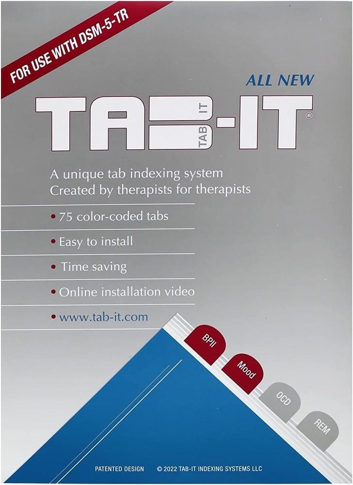 DSM-5-TR Index Tabs by TAB-IT | Color Coded by Diagnosis | Includes Easy Inst...