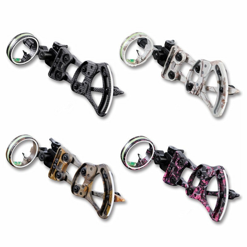 Archery Compound Bow Sight 1 Pin Professional Bow Sight Light Micro Adjustable ]