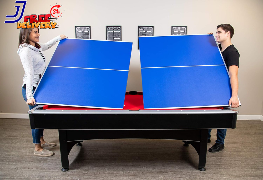 7 Foot Pool Table with Table Tennis Top Space Saving Ping Pong & Pool Table Comb