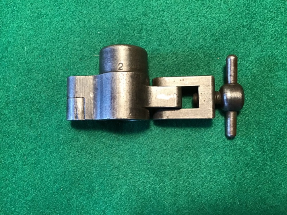 Lee Enfield Armourers Muzzle Protector Cleaning Rod Guide, Crowsfoot marked.