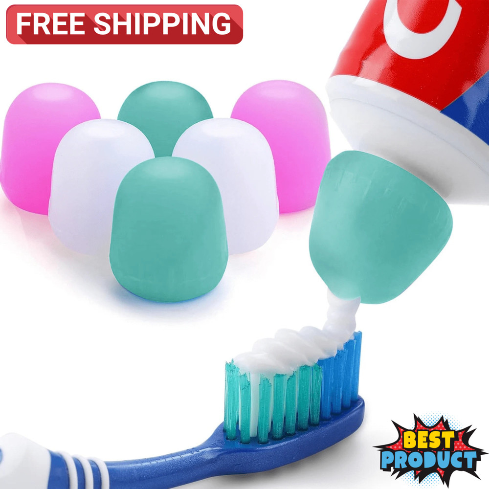 3/6X Silicone Toothpaste Cap Reusable Self Closing Toothpaste Squeezer Dispenser