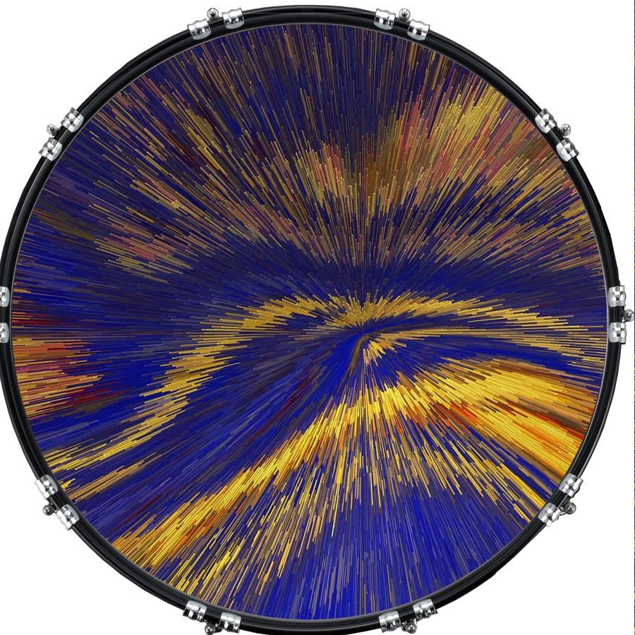 20" Custom Bass Kick Drum Front Head Graphical Explosive 8